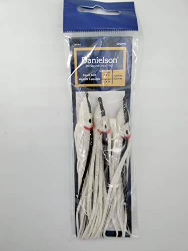 Danielson Squid 4.5&#39; White/Black Stripe/Silver Glitter 3-pk