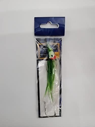 Danielson Squid Rigged 4.5&quot; Evergreen Clear/Silver Glitter