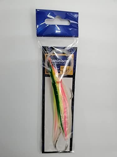 Danielson Squid Rigged 4.5&quot; Evergreen Clear/Silver Glitter
