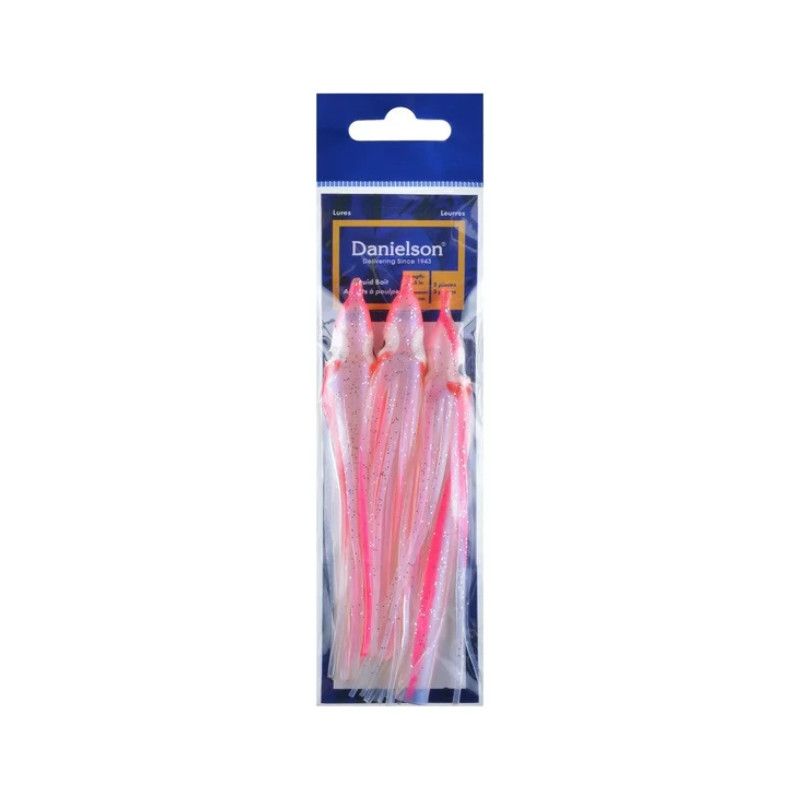 Danielson Squid Bait Skirt 4.5&#39;&#39; SQD453136 UV Evergreen / Pearl 3pk