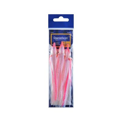 Danielson Squid Bait Skirt 4.5&#39;&#39; SQD453136 UV Evergreen / Pearl 3pk
