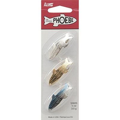 Acme Phoebe Fishing Lure (3-Pack), Silver, 1/8-Ounce