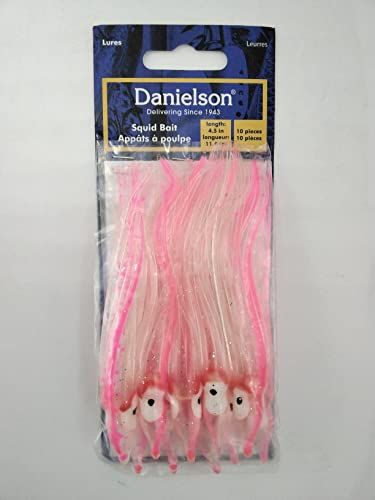 Danielson Squid 4.5&quot; UV Clear/Pink Splatter 10-pk