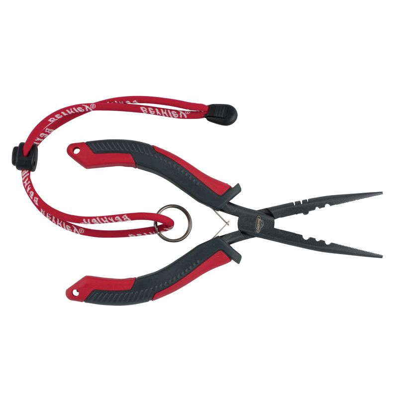 Berkley 8in XCD Straight Nose Pliers Red/Gray/Black