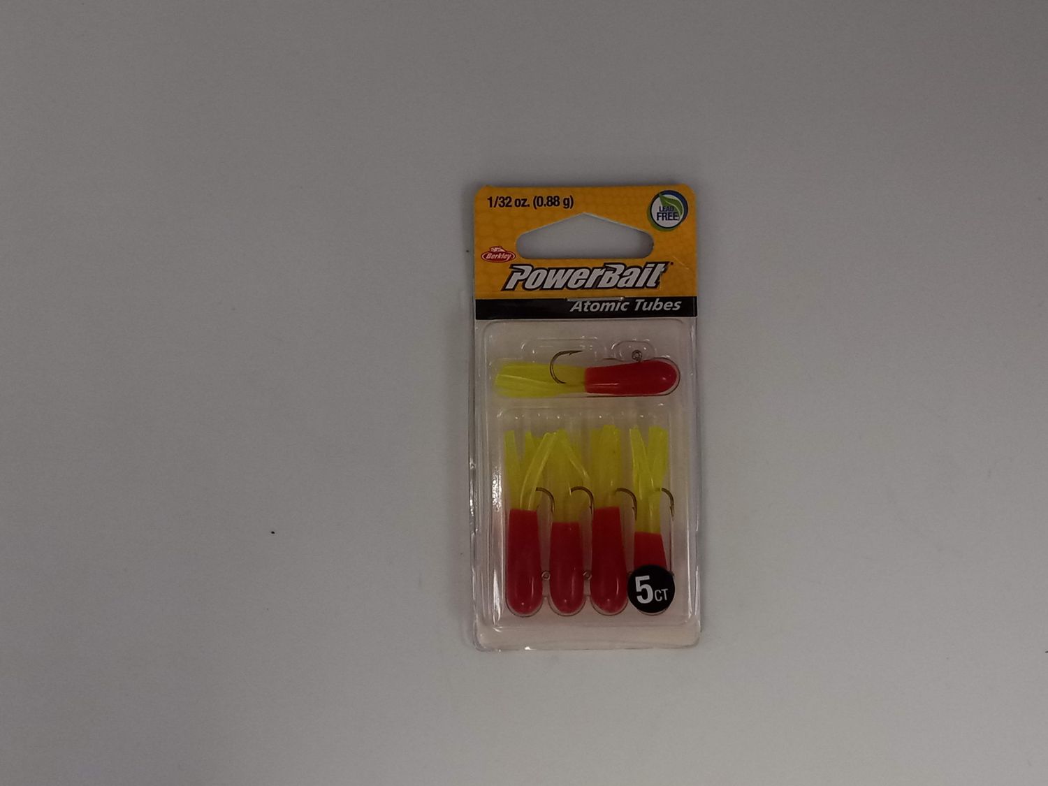 Berkley PowerBait Pre-Rigged Atomic Tubes Red Chartreuse 1/32oz