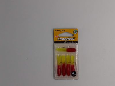 Berkley PowerBait Pre-Rigged Atomic Tubes Red Chartreuse 1/16oz
