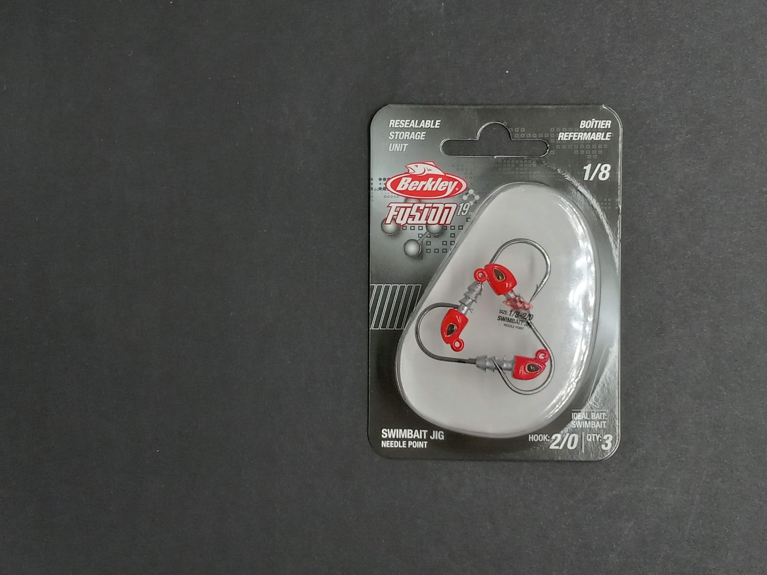 Berkley Fusion19 Swimbait Jighead Red 2/0 1/8oz