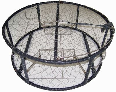 Promar Stainless Steel Crab Trap Round 10&quot;H 4 3/8&quot; rings - Dungeness