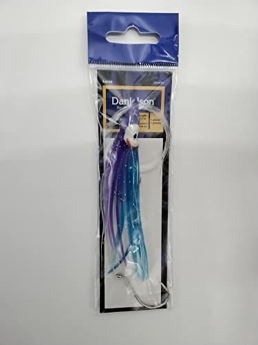 Danielson Squid Rigged 4.5&quot; Purple, Light Blue Glitter