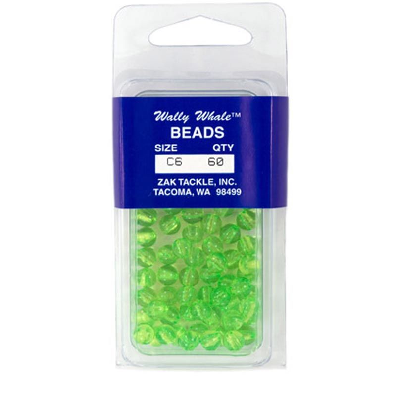 Wally Whale Bead Round, Color: Chartreuse, Size: 6