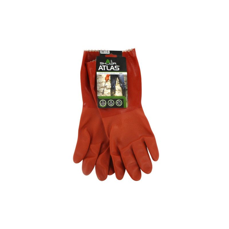 Atlas Glove 620 Orange PVC, Size: XL