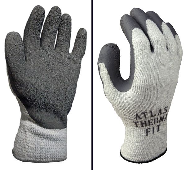 Atlas Glove 451 Thermal Gray Palm 12pk / per dozen, Size: S