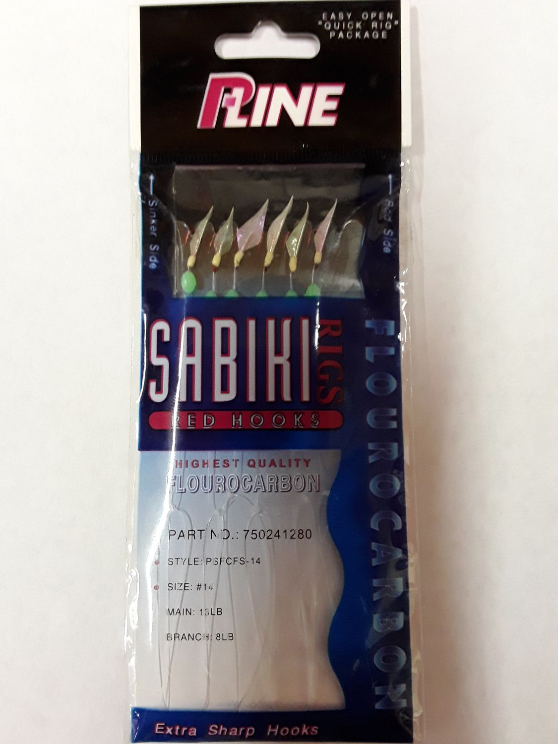 P-Line Sabiki Flurocarbon Fish Skin, Size: #14