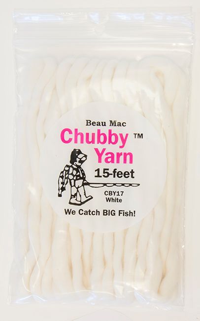 Beau Mac Chubby Yarn, Color: White, Size: 15'