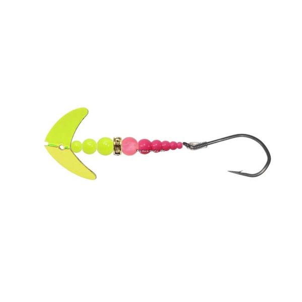 Mack's Wedding Ring Spinner Salmon Tech 1.5, Color: UV Lemon