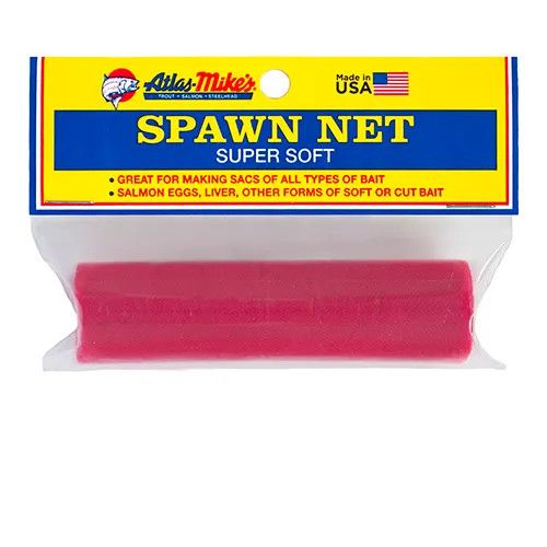 Atlas Mike's Spawn Net Bait Sac Rolls 4"x16', Color: Red