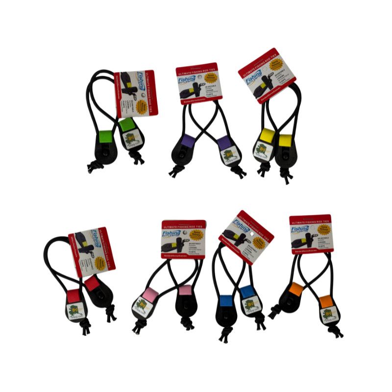 Fishing Butler Rod Tie w/ B&amp;J Logo - Assorted Colors Per Each