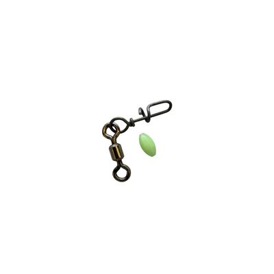 B&amp;J Corkscrew Swivel w/ Bead 6/0 - bead color varies