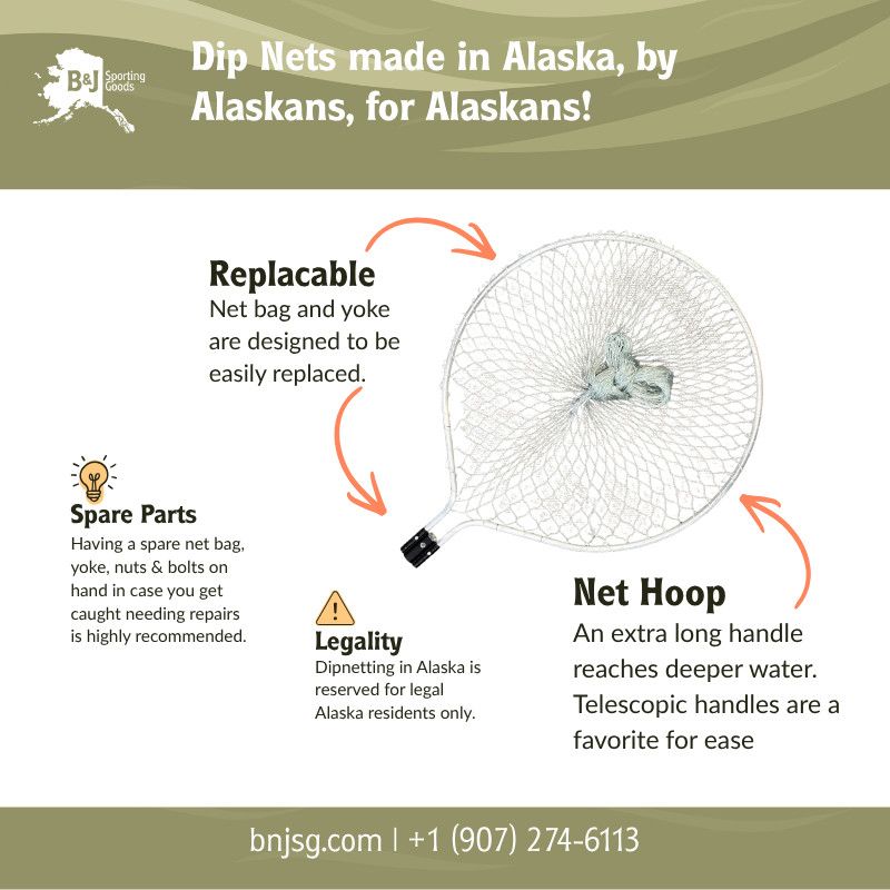 B&J Large Round Dip Net 5' | Built in Anchorage, AK