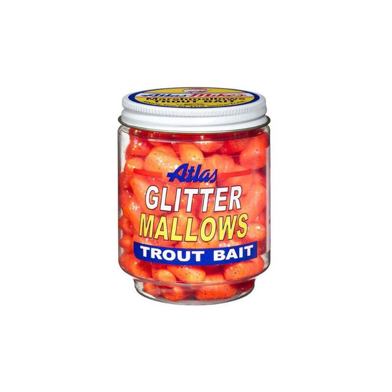 Atlas Mike's Glitter Mallows Trout Bait Orange Garlic 1.5oz - 32033