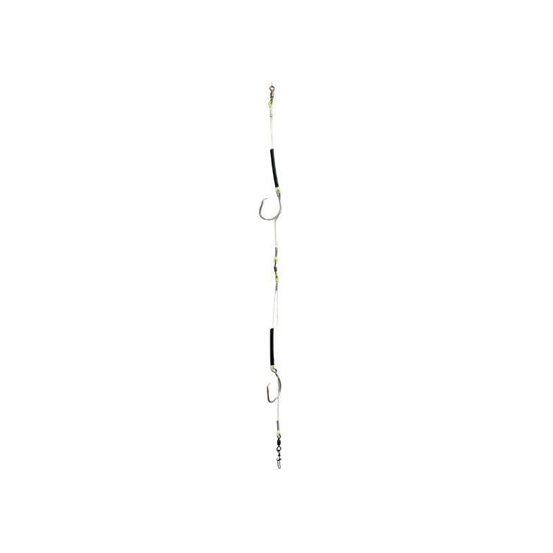 B&amp;J Halibut Rig Basic Collection Double Tube Black 16/0 Circle