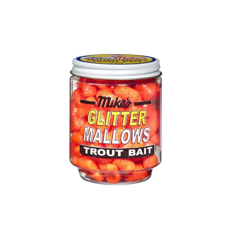 Atlas Mike's Glitter Glo Mallows Trout Bait Orange Garlic 1.5oz