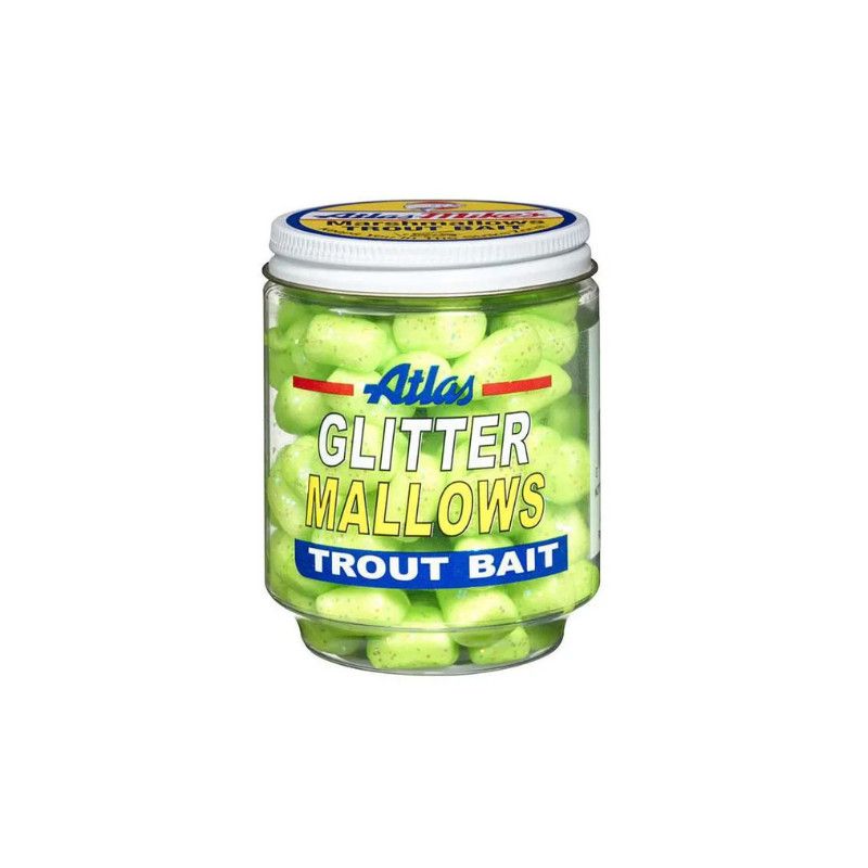 Atlas Mike's Glitter Mallows Trout Bait Chartreuse Garlic 1.5oz