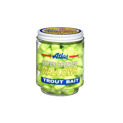 Atlas Mike's Super Scented Mallows Trout Bait Chartreuse Cheese 1.5oz - 30037