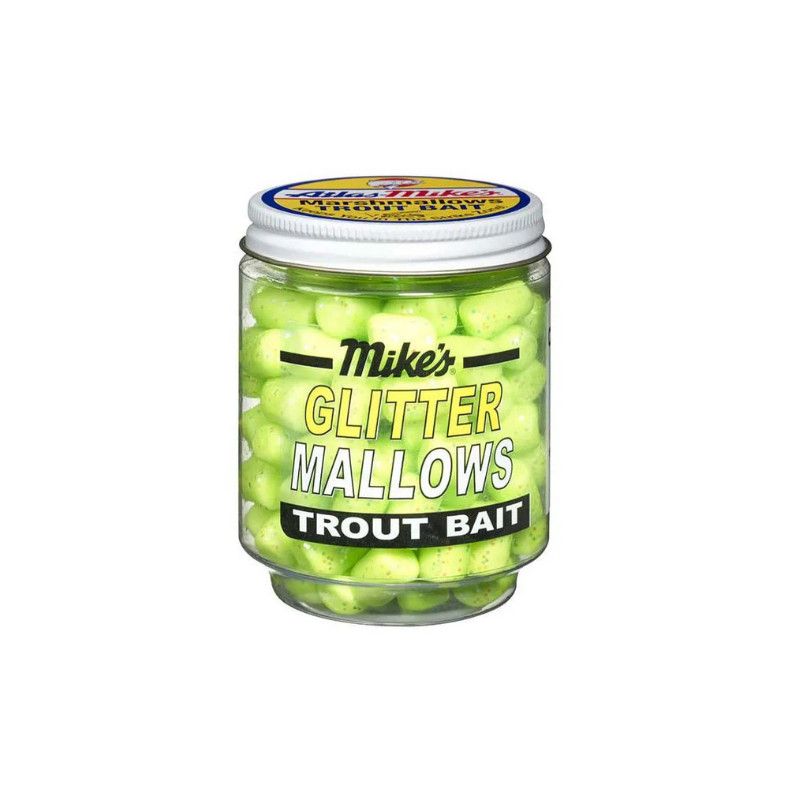 Atlas Mike's Glitter Glo Mallows Trout Bait Chartreuse Cheese 1.5oz - 5210