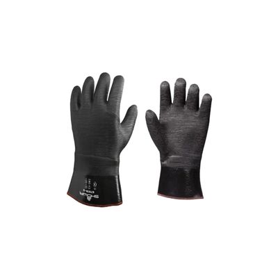 Atlas Glove 490 Cold &amp; Oil Resistant Insulated PVC Black Medium