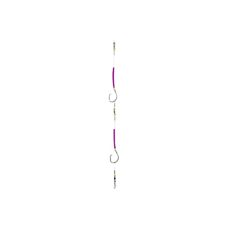 B&amp;J Halibut Rig Basic Collection Double Tube Purple 16/0 Circle