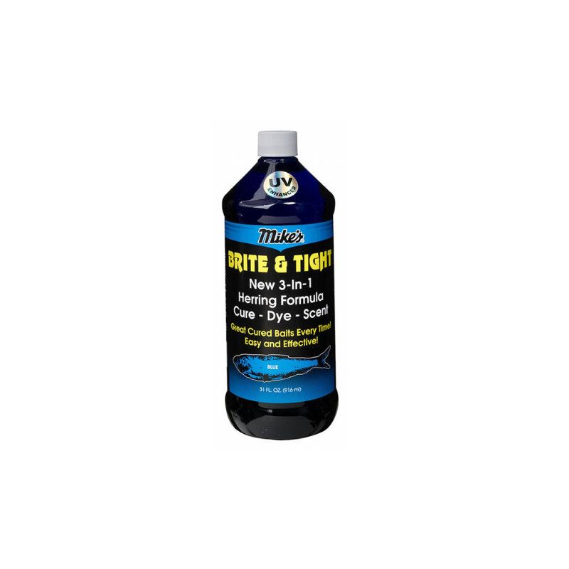 Atlas Mike's Brite &amp; Tight 3-In-1 Cure Dye Scent Herring Formula Blue 31oz