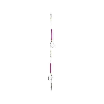 B&amp;J Basic Collection Halibut Rig Double Tube Pink 16/0 Circle