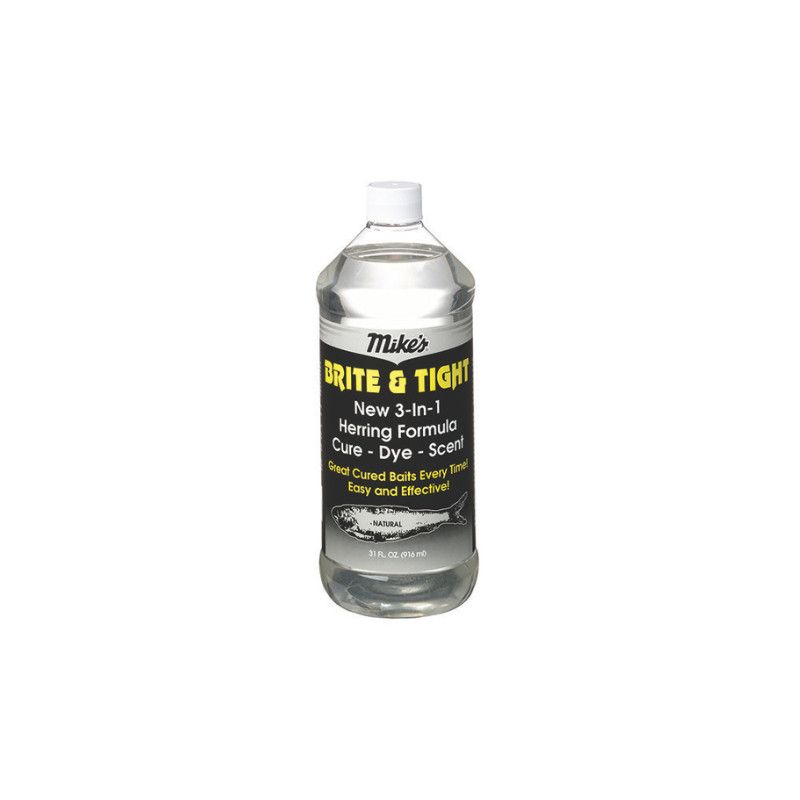 Atlas Mike's Brite &amp; Tight 3-In-1 Cure Dye Scent Herring  Formula Natural 31oz