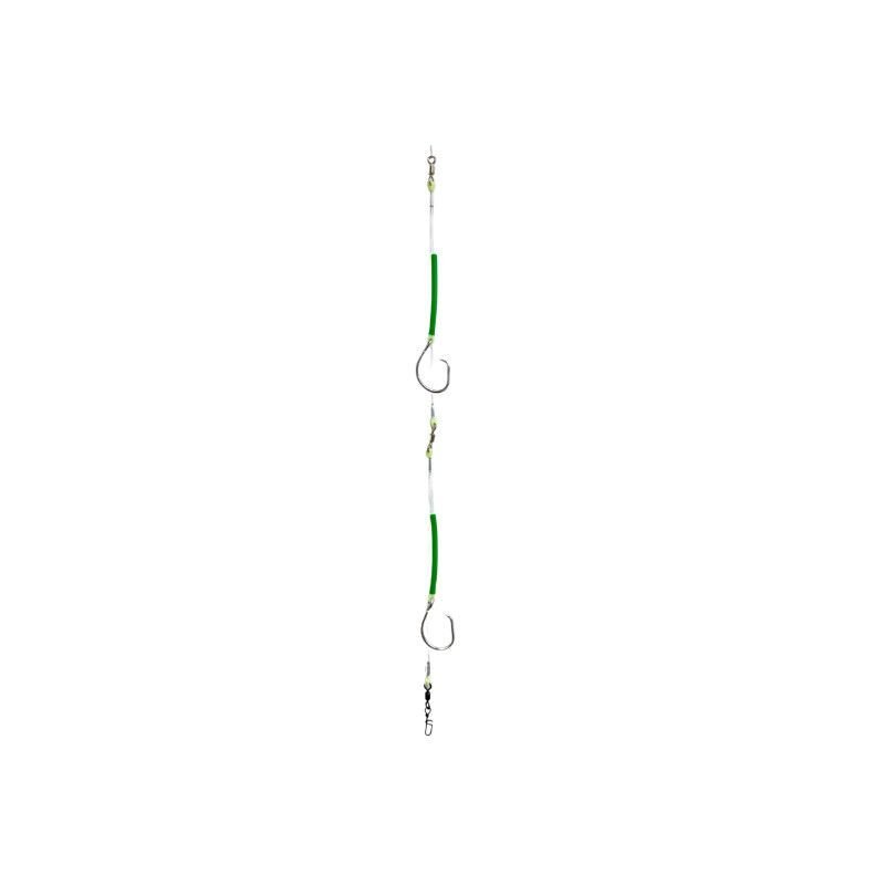 B&amp;J Halibut Rig Basic Collection Double Tube Green 16/0 Circle