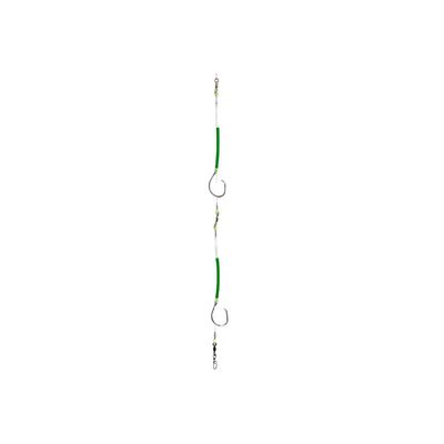 B&amp;J Basic Collection Halibut Rig  Double Tube Green 16/0 Circle