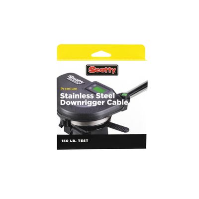Scotty Premium Stainless Steel Replacement Downrigger Cable 150lb Test 200 ft spool, w/ kit