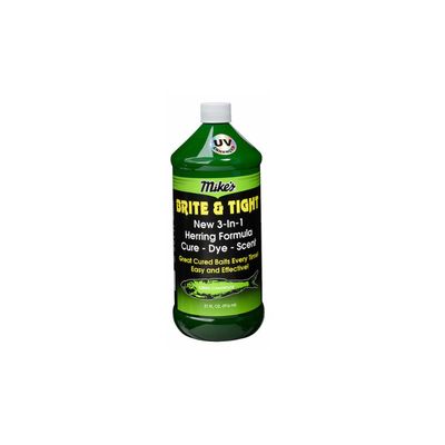 Atlas Mike's Brite &amp; Tight 3-In-1 Cure Dye Scent Herring Formula Green Chartreuse 31oz