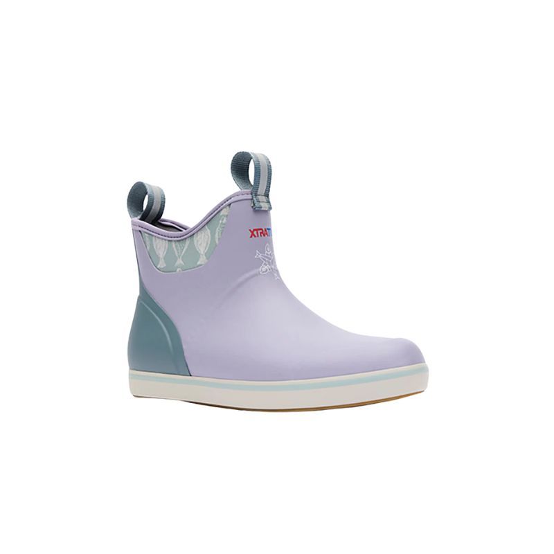 XtraTuf Women's Salmon Sisters Ankle Deck Boot 6'' Lavender / Gray / Halibut