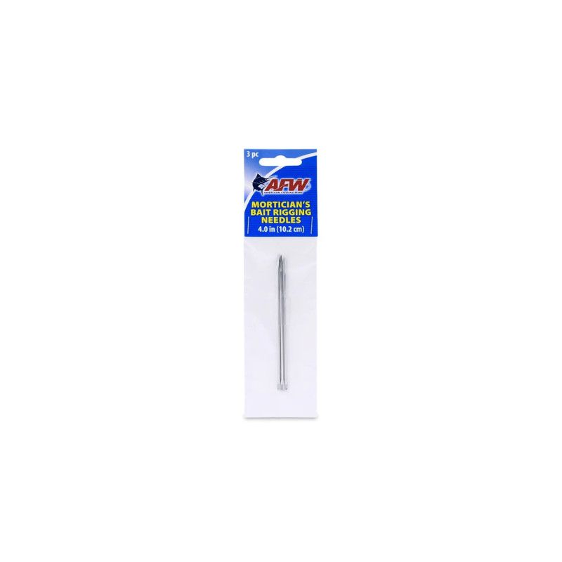 AFW Mortician's Bait Rigging Needle Stainless Steel 4" 3pk