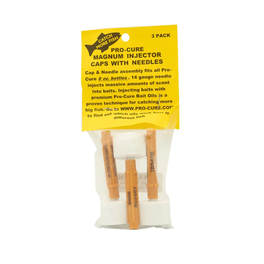 Pro-Cure Bait Injector Needle 8oz Cap Size 3pk