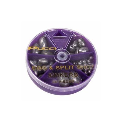 Pucci Egg &amp; Shot Sinker Assortment 55pc