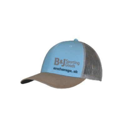 B&amp;J Trucker Hat Light Blue / Gray