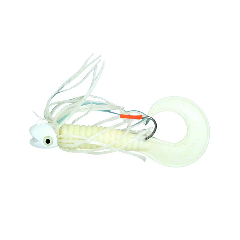 ABBJ Pacman Jig White Ghost UV Glow ABBJ Pacman Jig White Ghost UV Glow