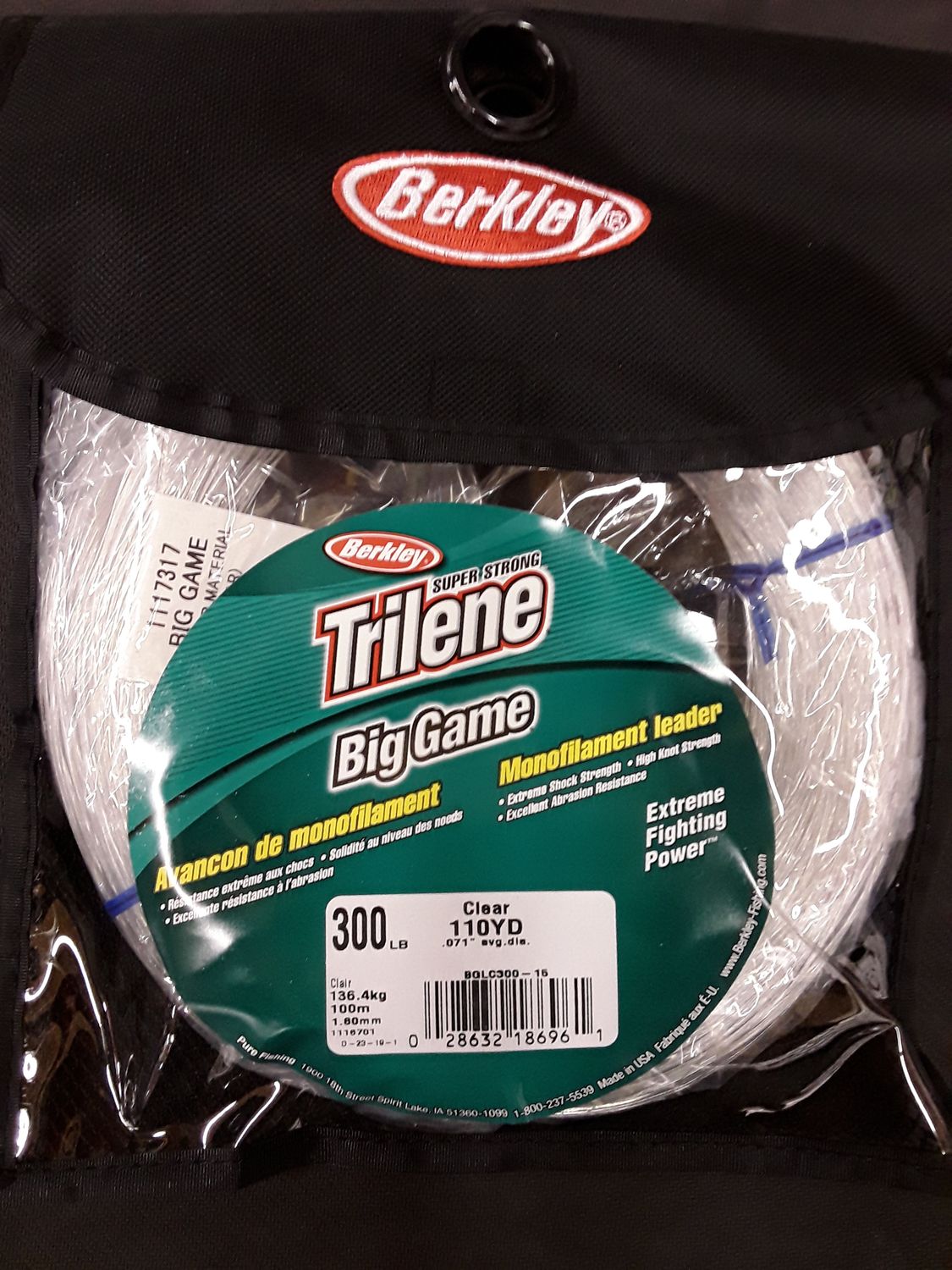 Berkley Trilene Big Game Mono Leaders Clear 300lb 110yd
