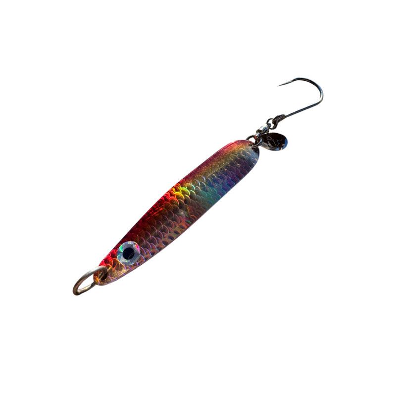 Westcoast Super Hero Phat-E Flutter Spoon 3.5" Iron Man / Chrome / Halo / Moonjelly Glow / Spinner