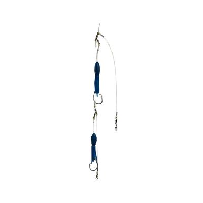 B&amp;J Halibut Rig Double 3W 6" B2 Squid Blue Glow 16/0 Circle