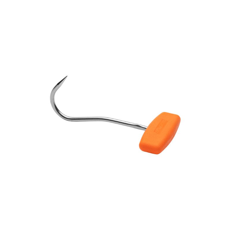 Dexter Fish Hook ¼" Dia 4" Flat Handle Orange