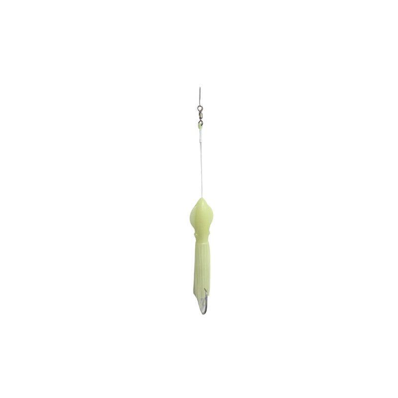 B&amp;J Halibut Rig Single 8" B2 Squid Glow 18/0 Circle