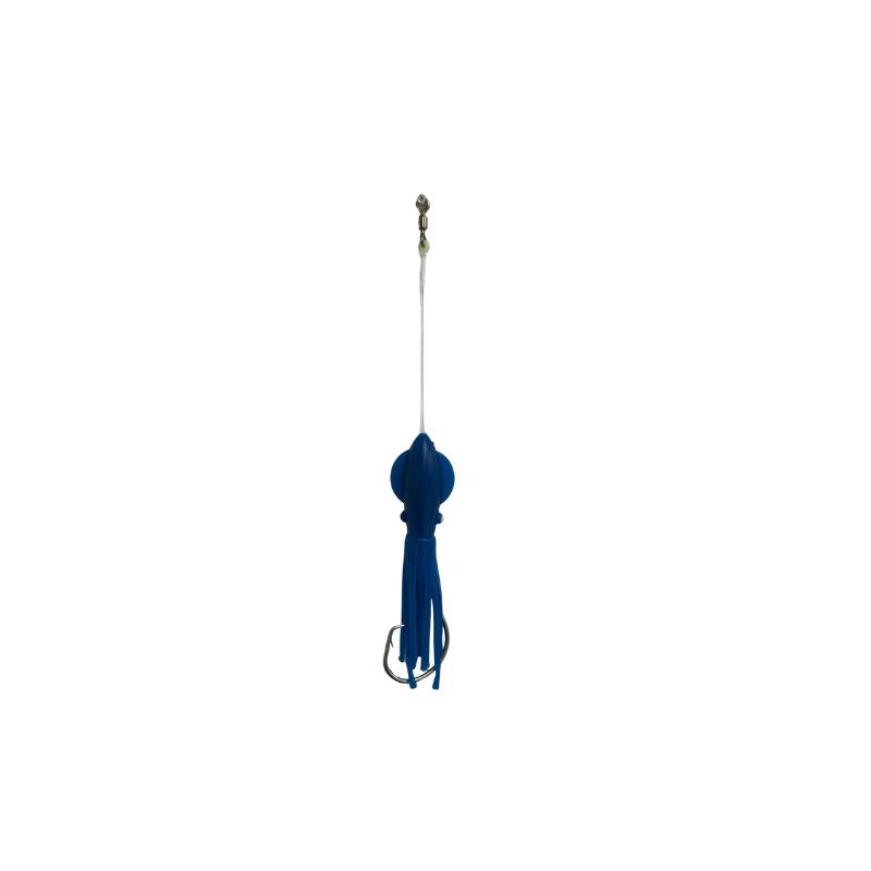 B&amp;J Halibut Rig Single 8" B2 Squid Blue Glow 18/0 Circle
